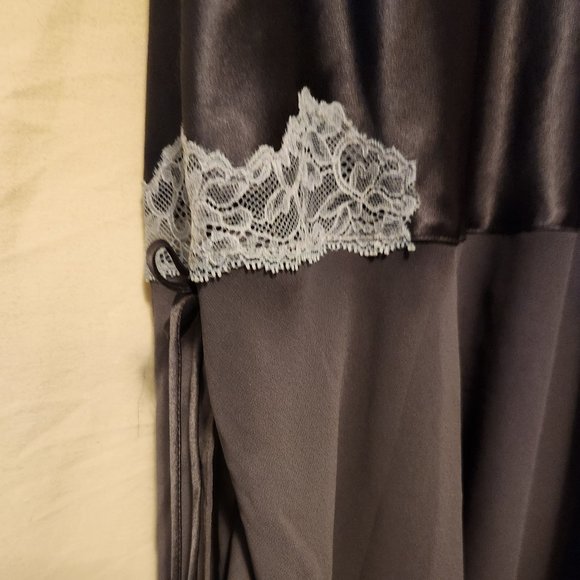 Grey and cream satin lace slip dress - Picture 9 of 14